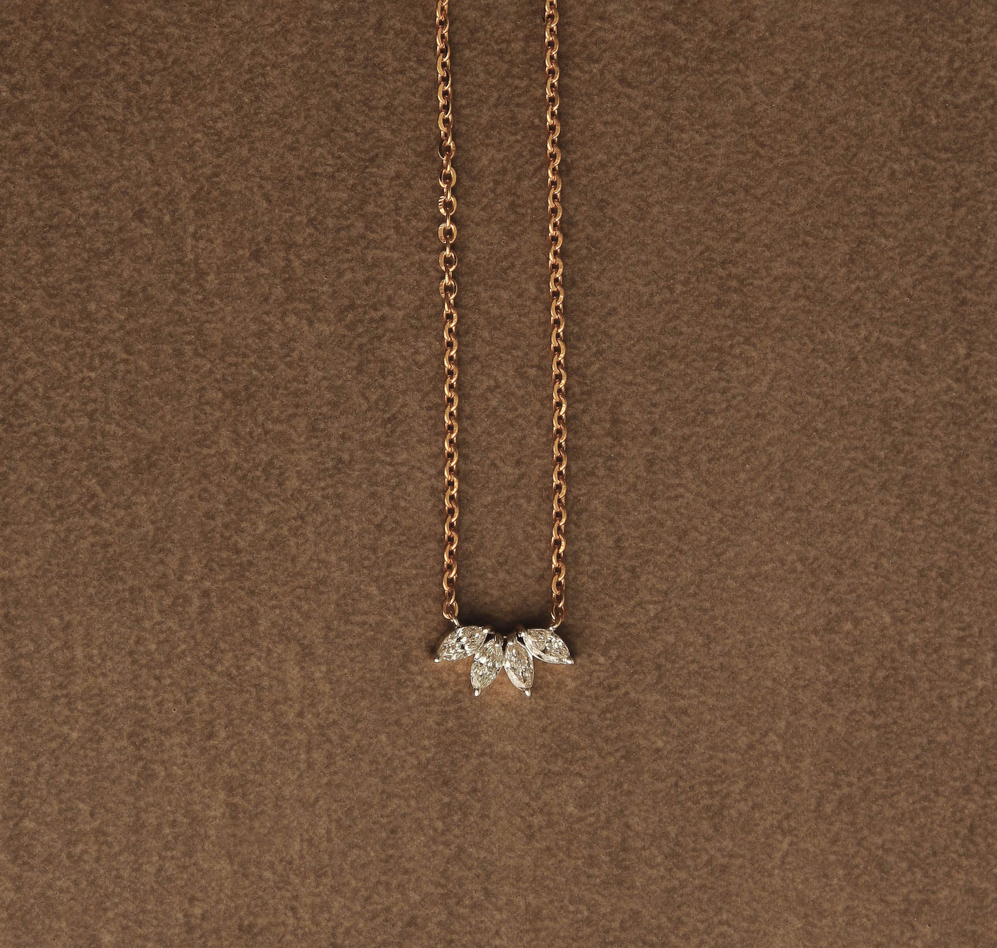Lotus diamond necklace