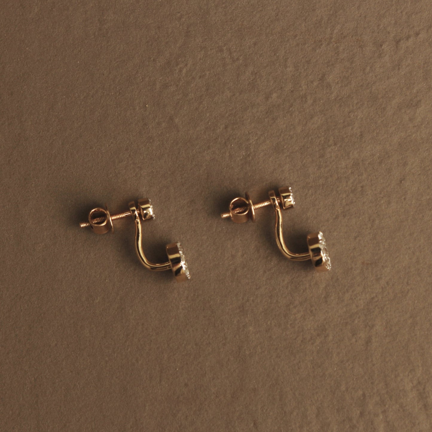 Front Back Diamond Jacket Earrings