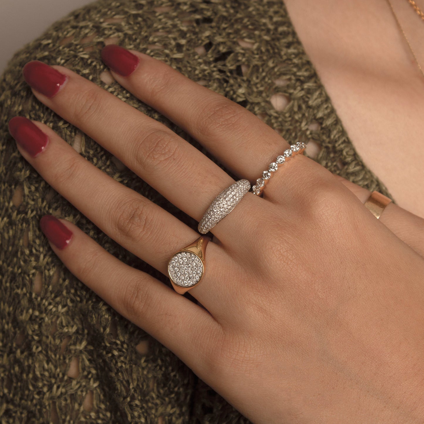 Pavé Diamond Dome Ring