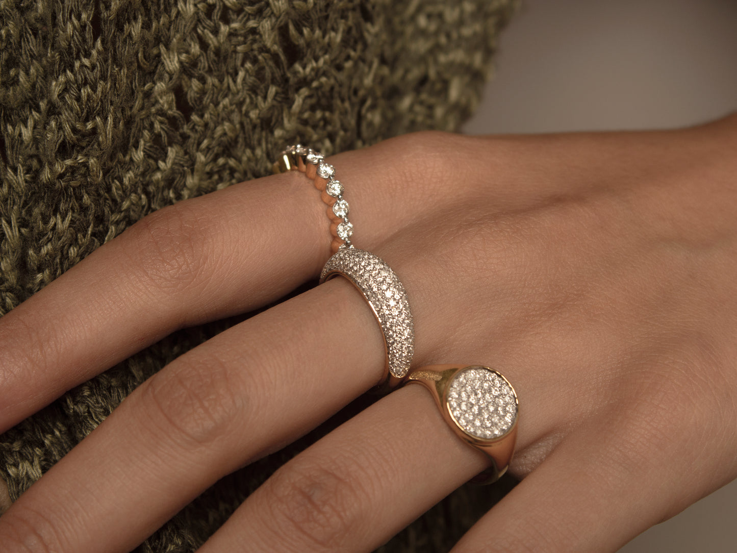 Pavé Diamond Dome Ring