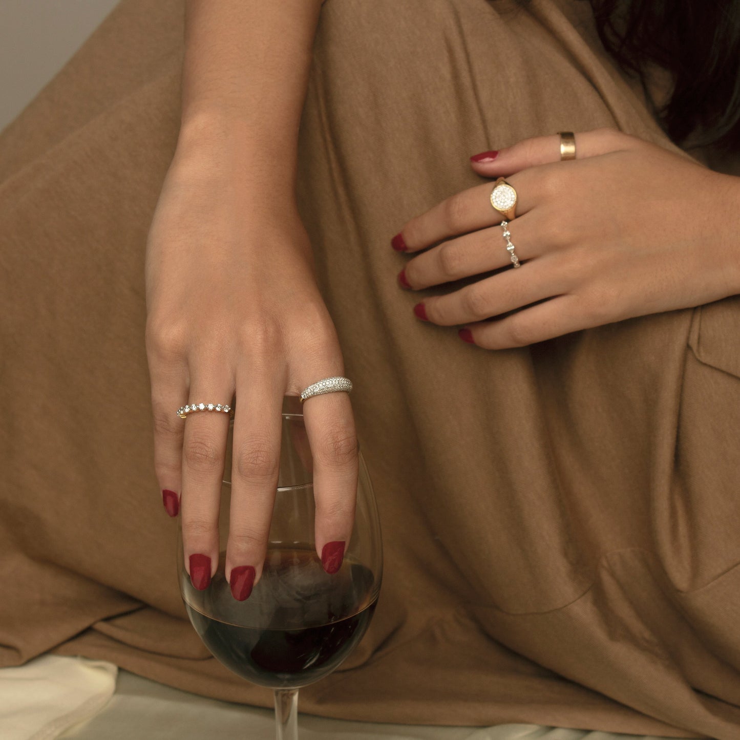 Pavé Diamond Signet Ring