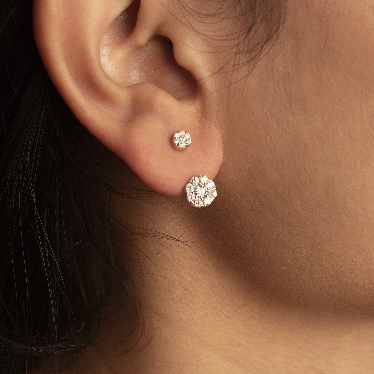 Front Back Diamond Jacket Earrings