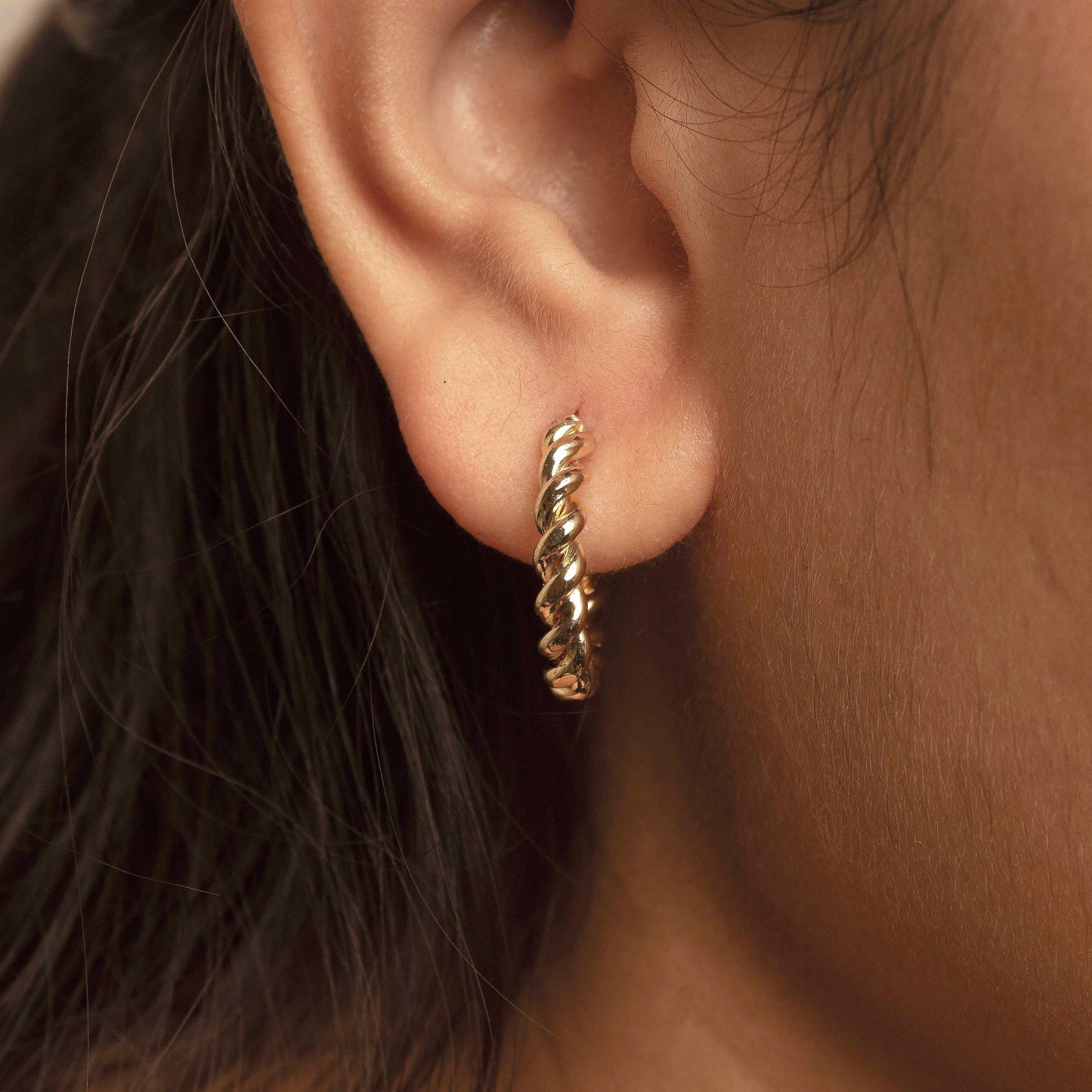 Twisty Gold Hoops