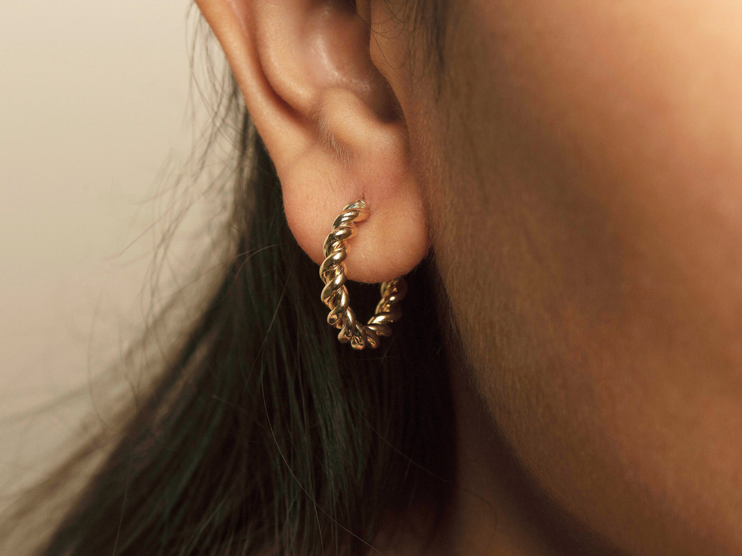 Twisty Gold Hoops