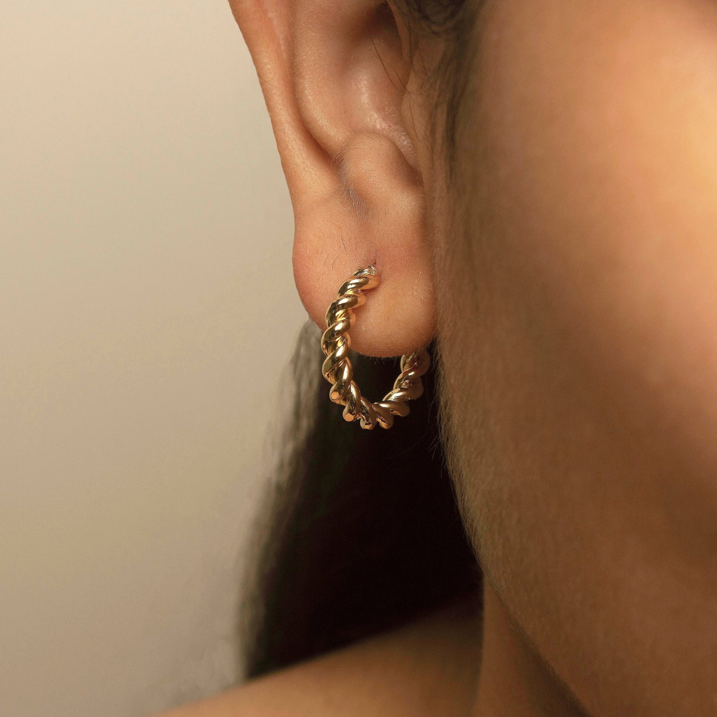 Twisty Gold Hoops