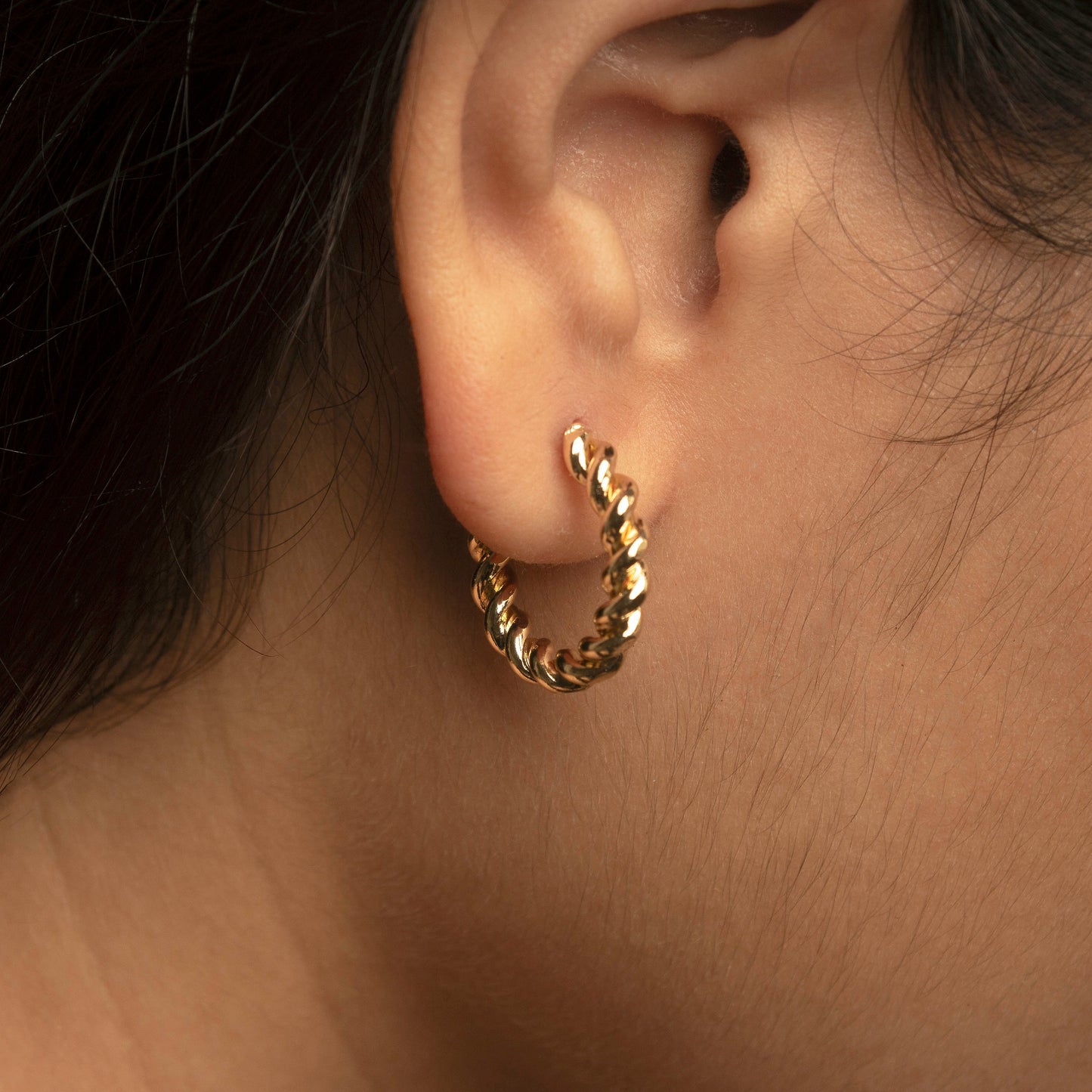 Twisty Gold Hoops