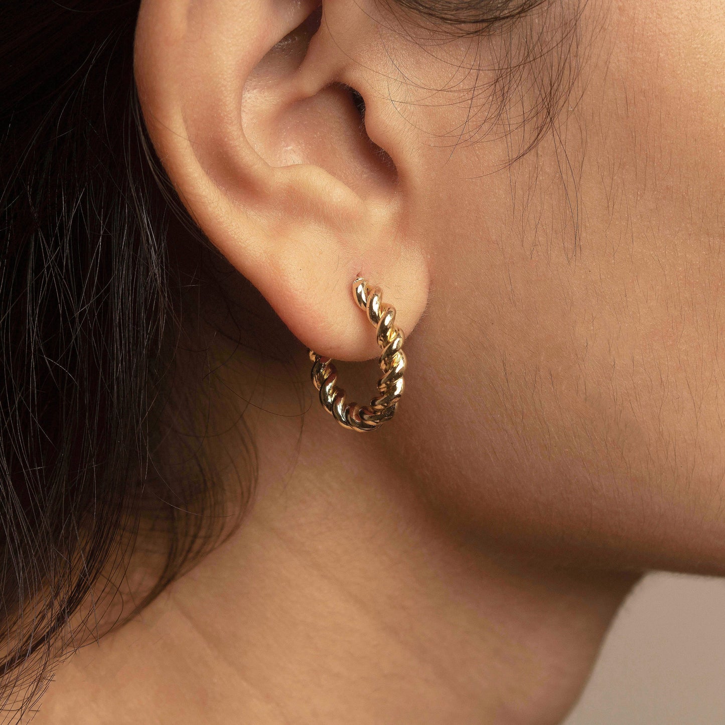 Twisty Gold Hoops