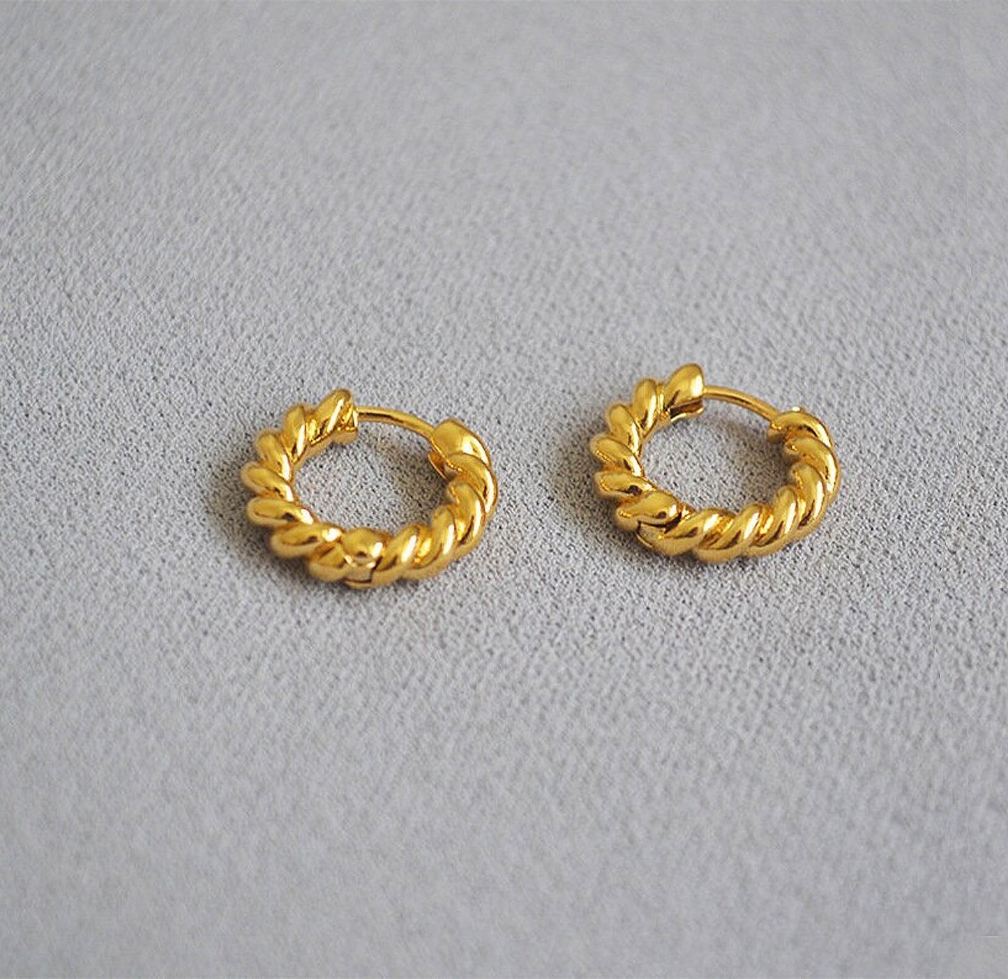 Twisty Gold Hoops