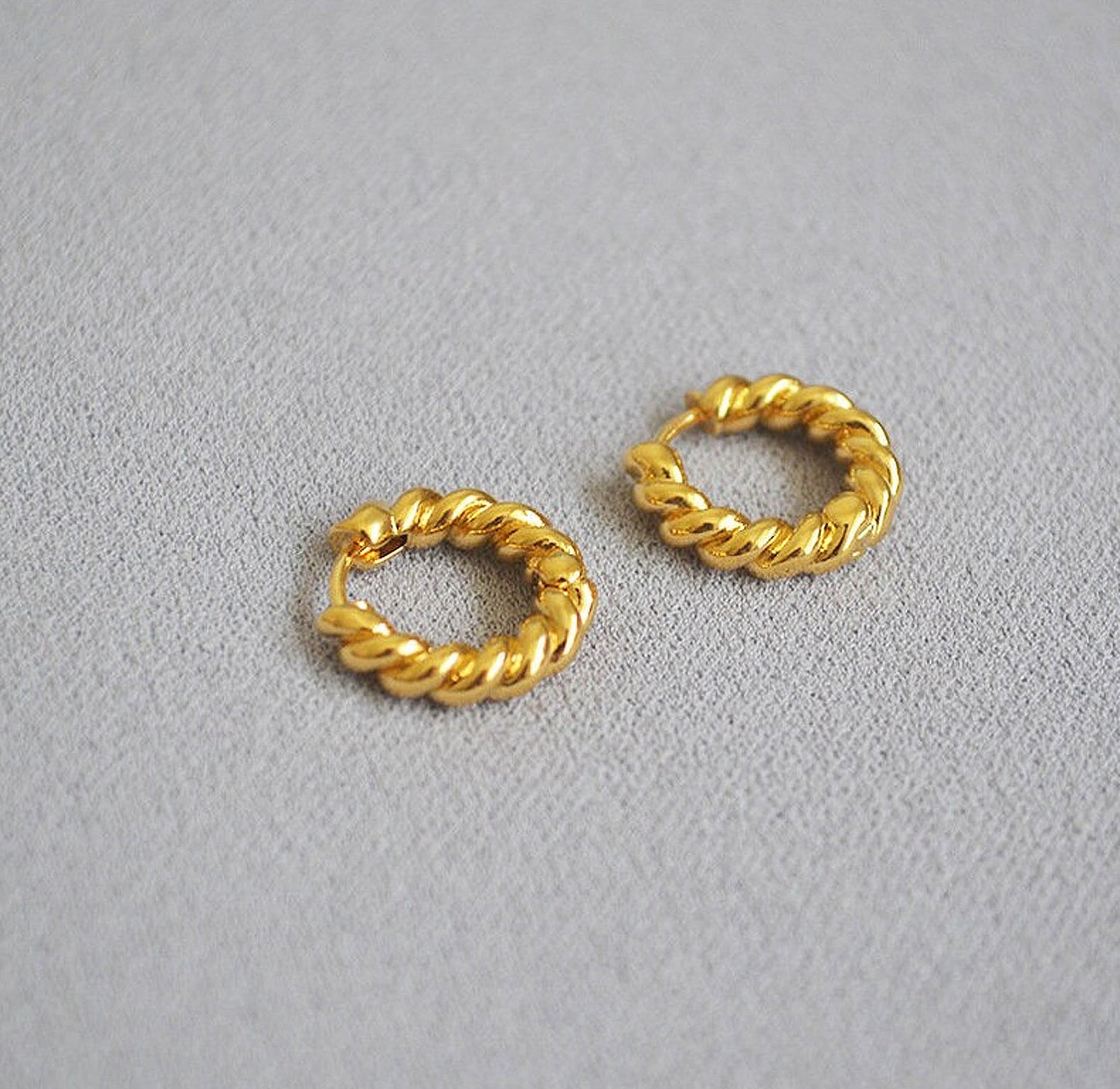 Twisty Gold Hoops
