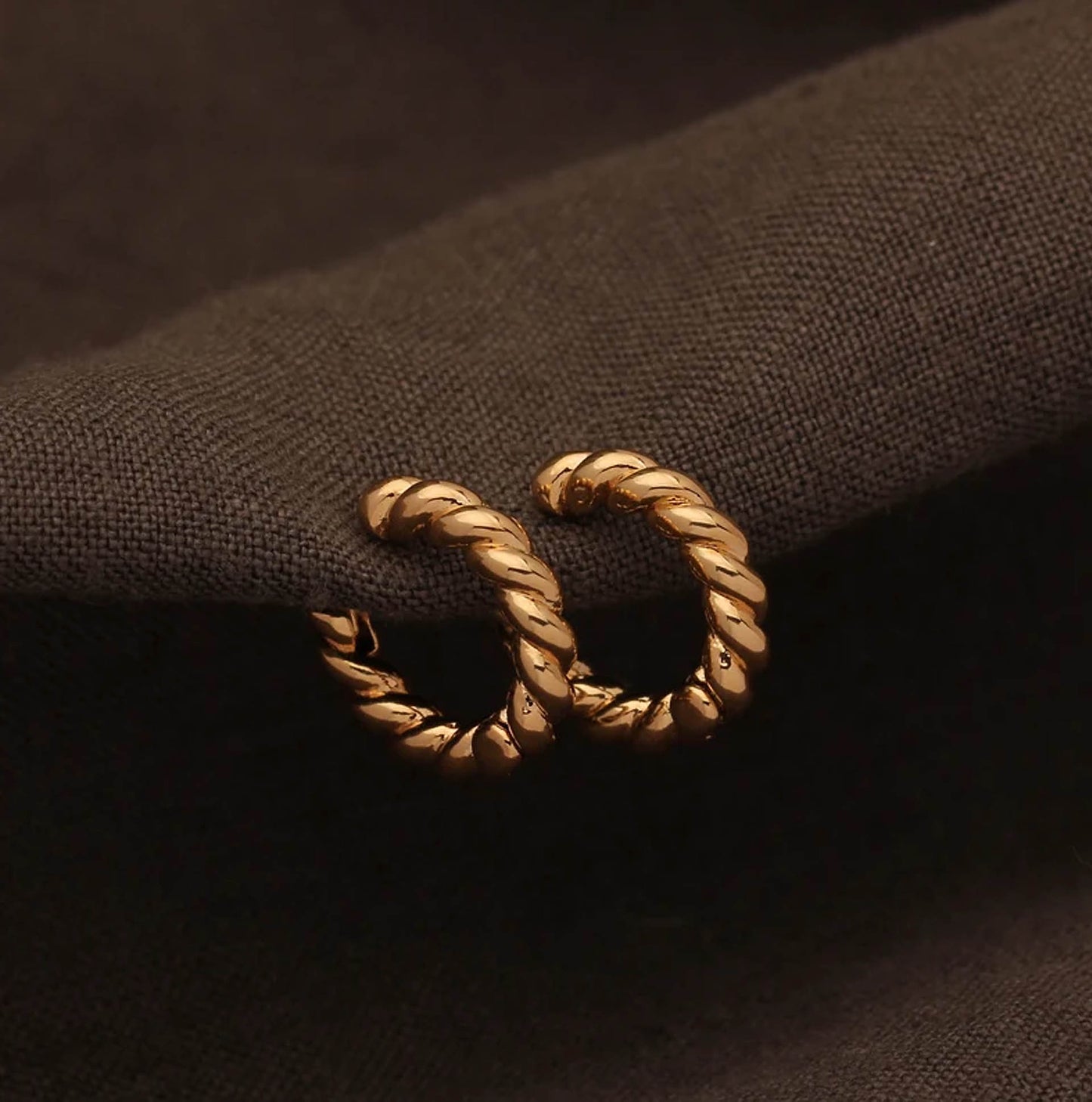 Twisty Gold Hoops