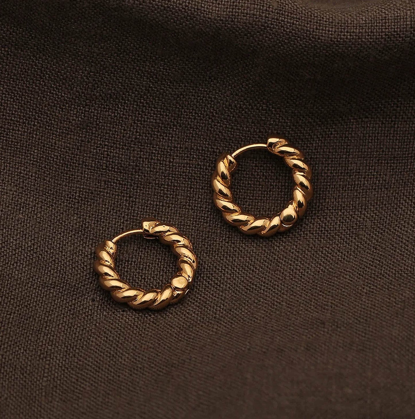 Twisty Gold Hoops