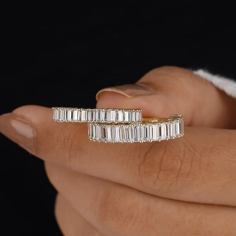 Baguette Half Eternity Band