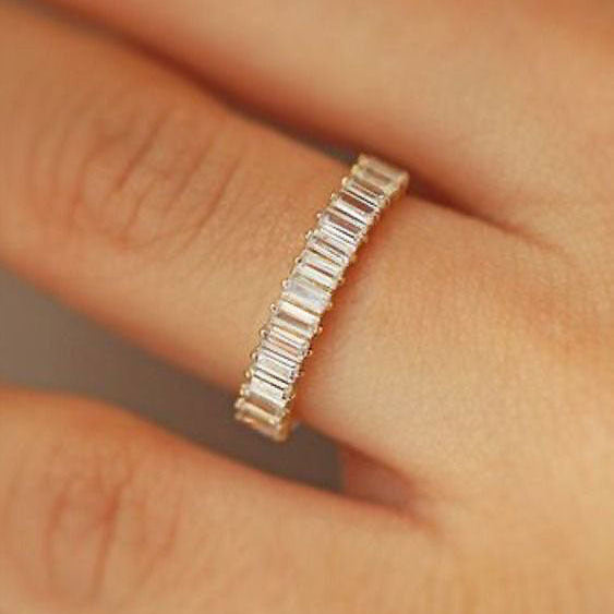 Baguette Half Eternity Band