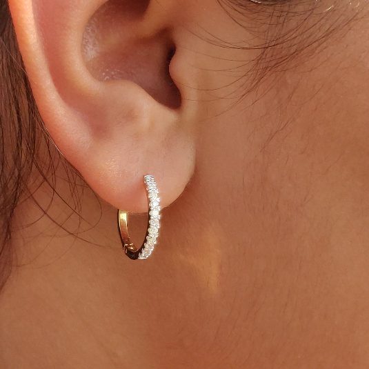 Pavé Diamond Midi Hoops