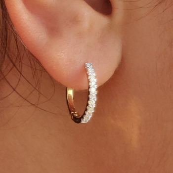 Pavé Diamond Midi Hoops