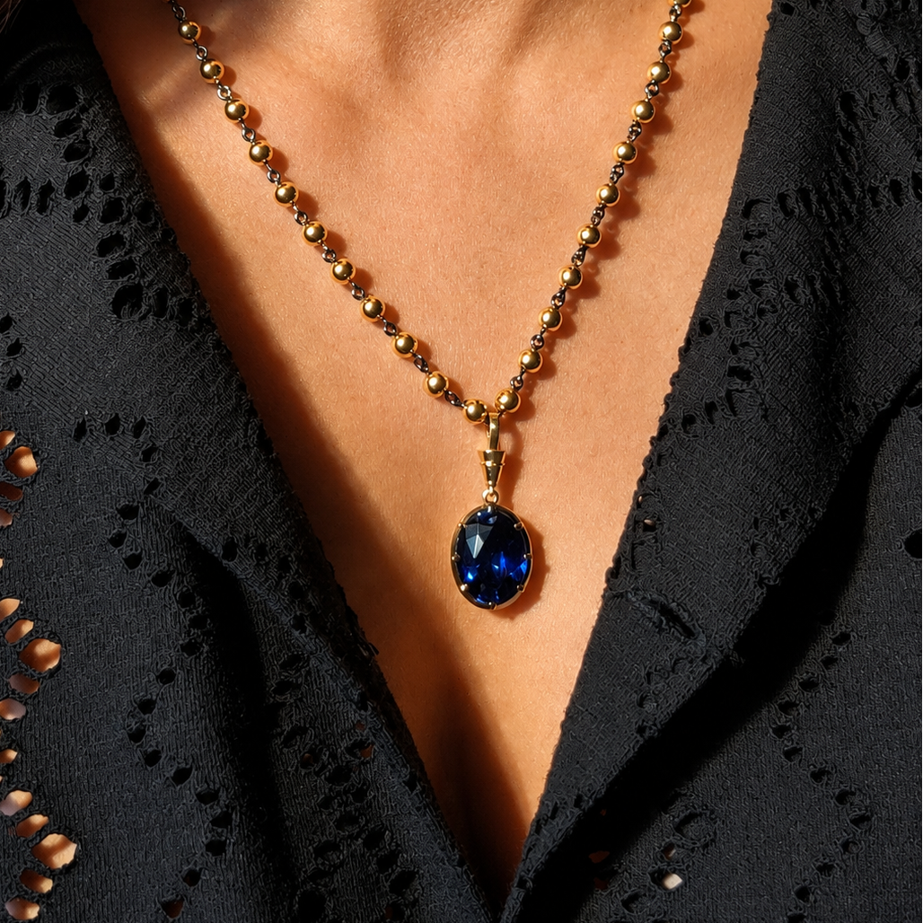 Umbre Necklace(Blue Sapphire)