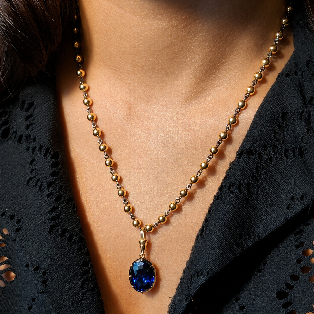 Umbre Necklace(Blue Sapphire)