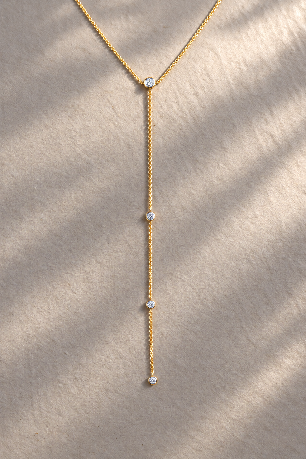 Petite Pearl and Diamond Lariat Necklace