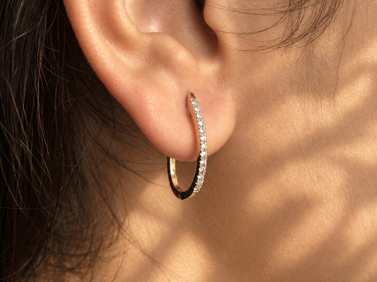 Diamond Hoop Earrings