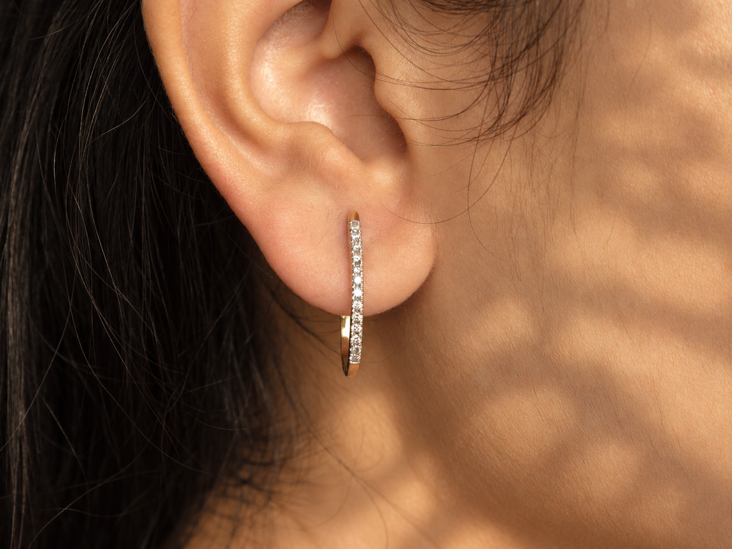 Diamond Hoop Earrings