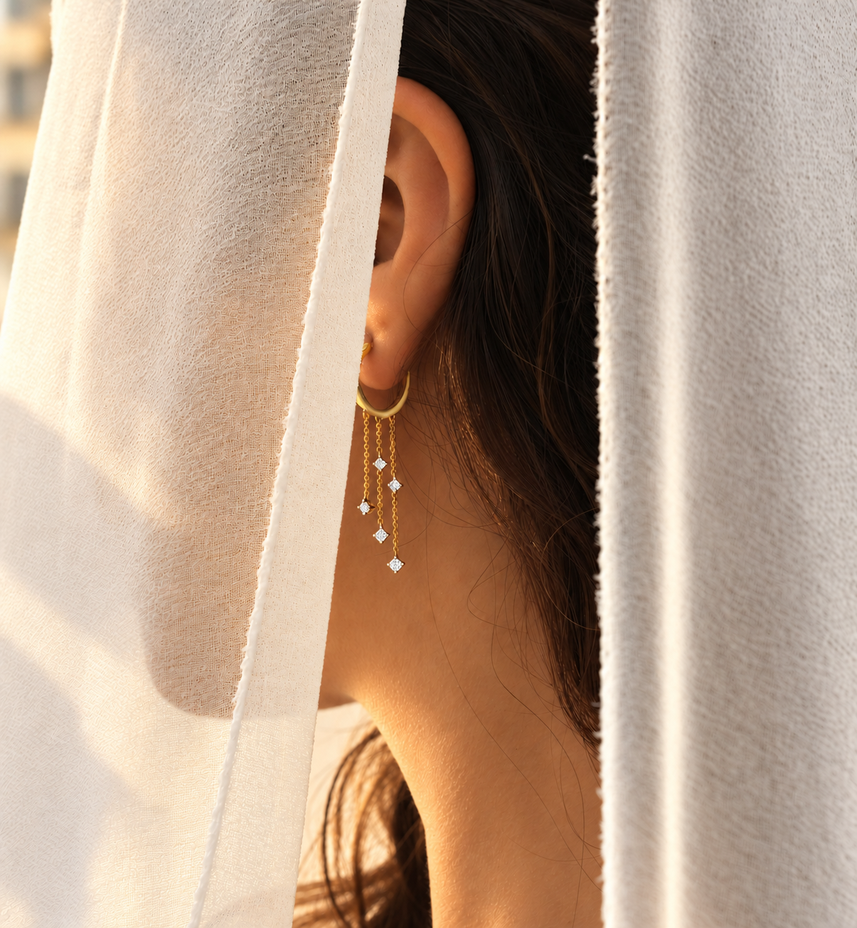 Diamond Waterflow Earrings