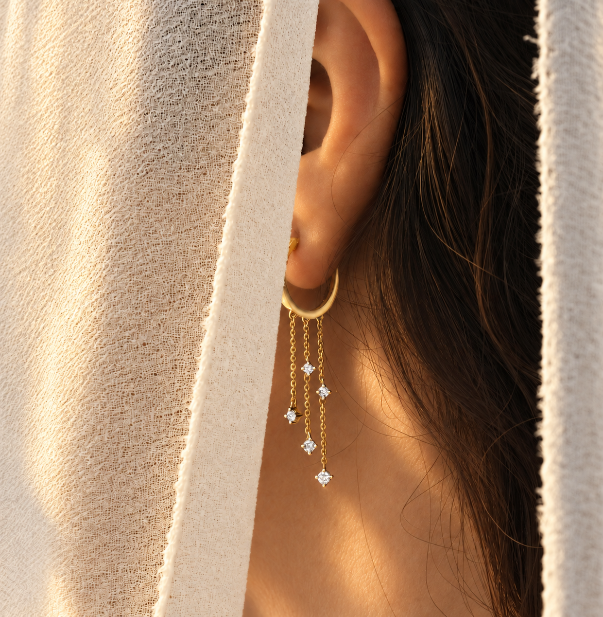Diamond Waterflow Earrings
