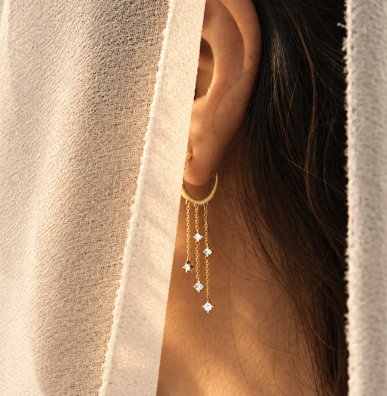 Diamond Waterflow Earrings