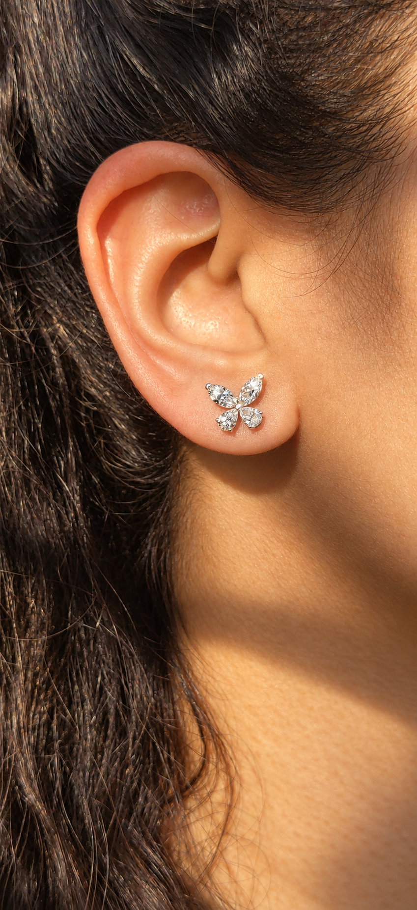 Classic Butterfly Diamond Studs