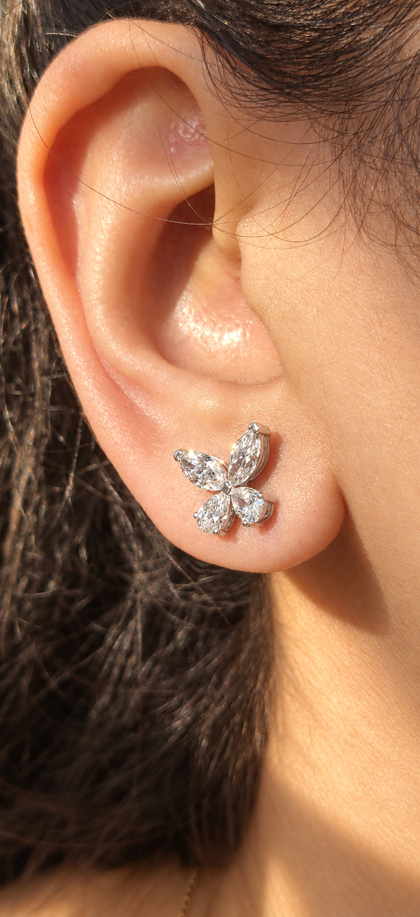 Classic Butterfly Diamond Studs