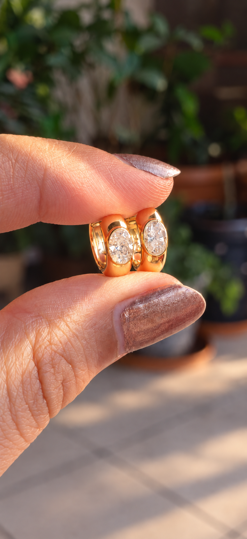 Nova Diamond Huggie Hoops