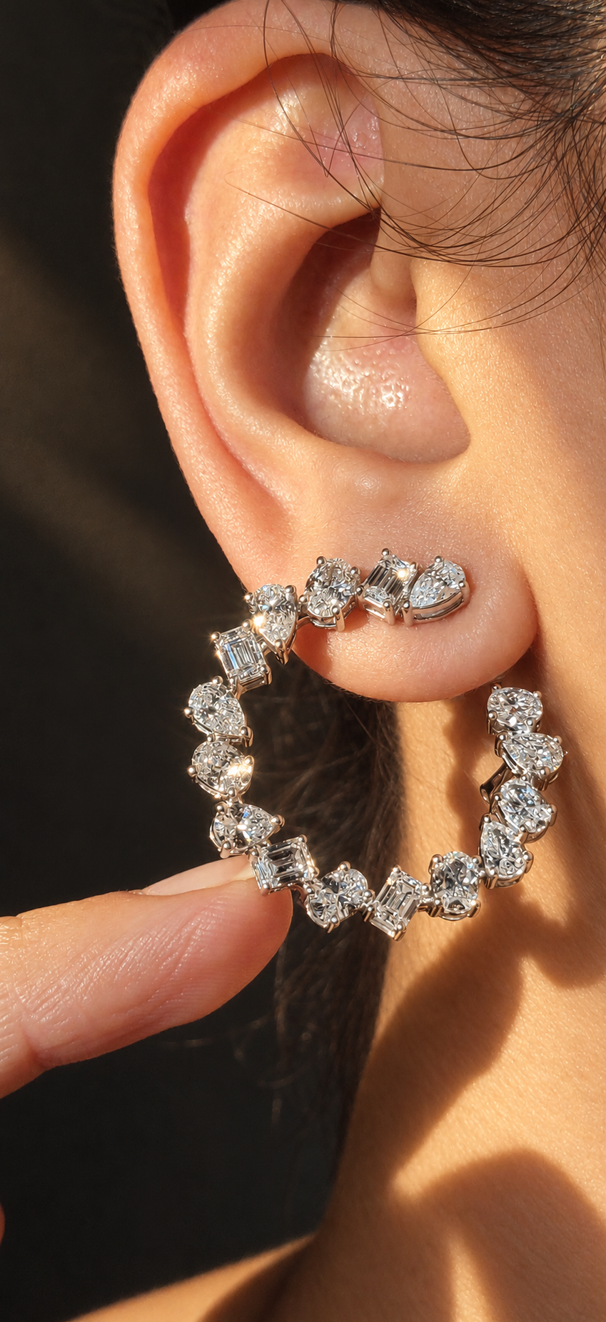 Multi Shape Open Diamond Circlets