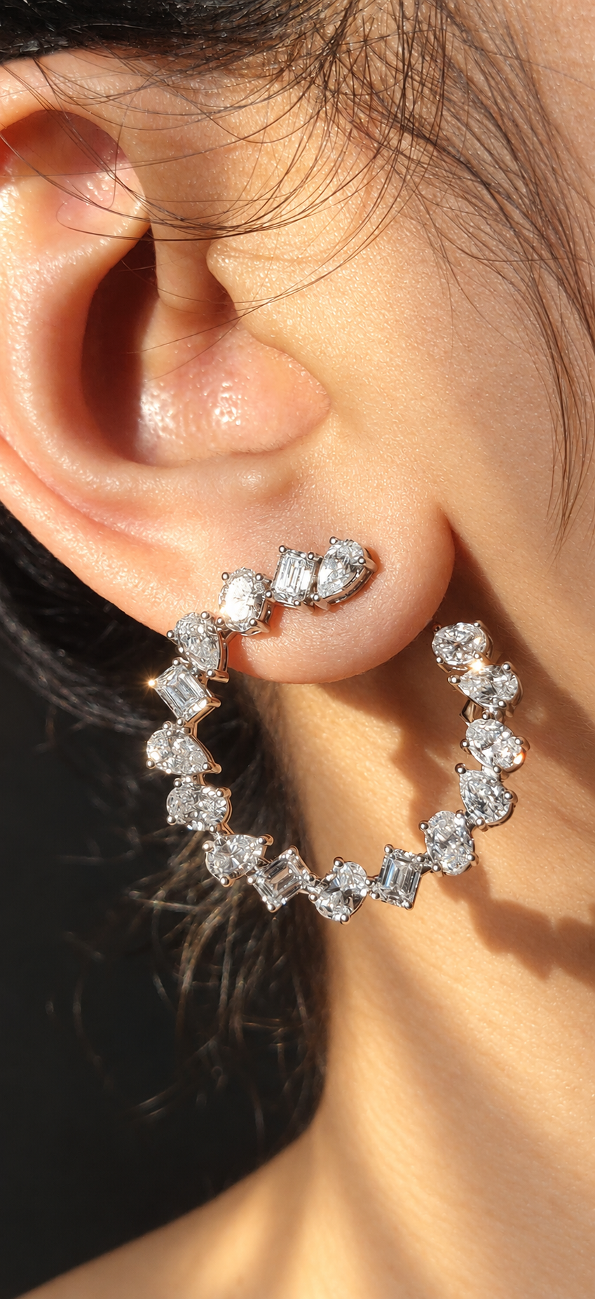 Multi Shape Open Diamond Circlets