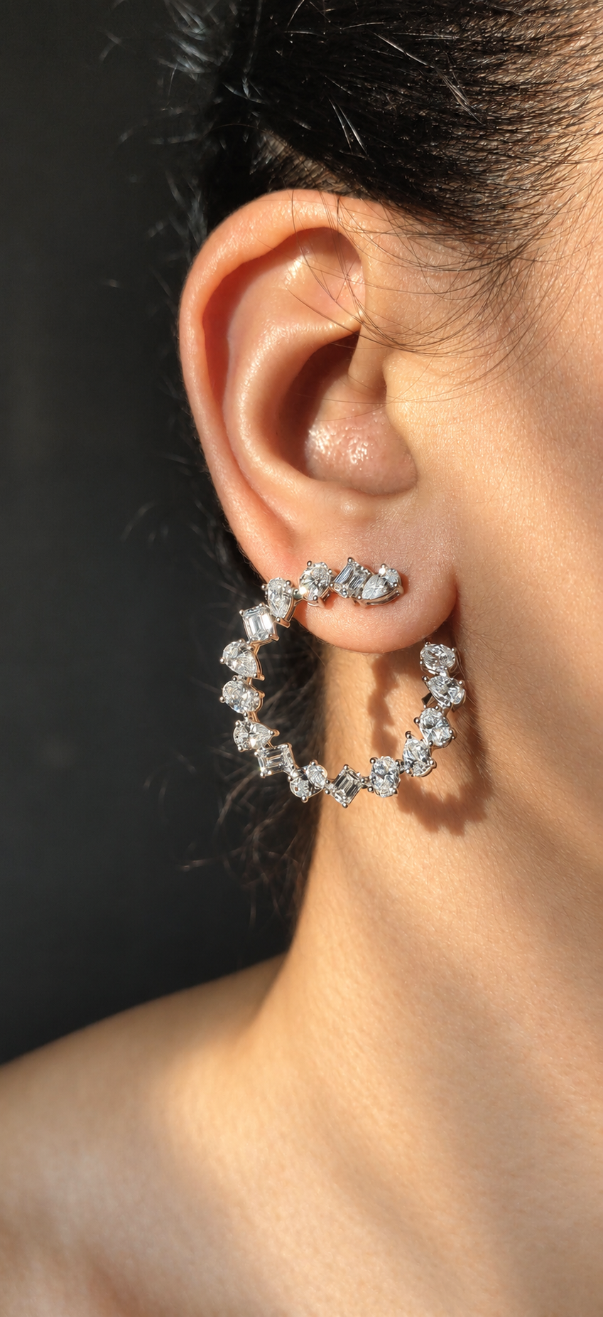 Multi Shape Open Diamond Circlets