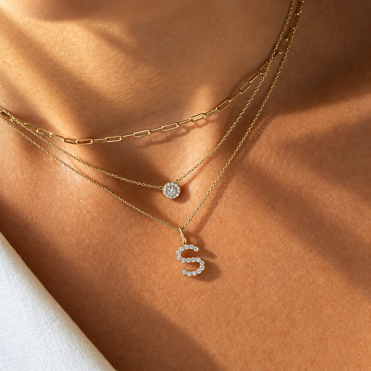 Initial Diamond Necklace