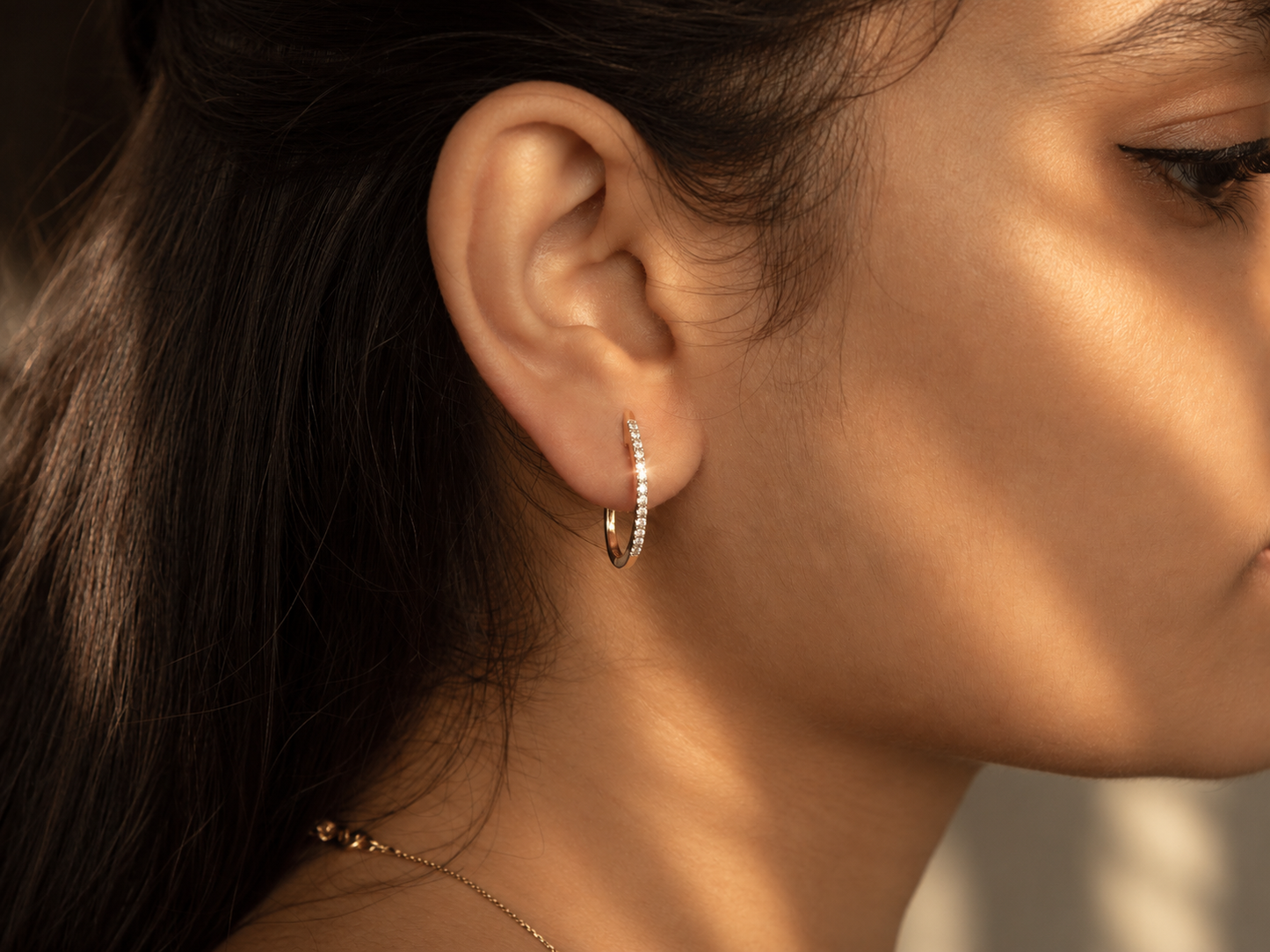 Diamond Hoop Earrings