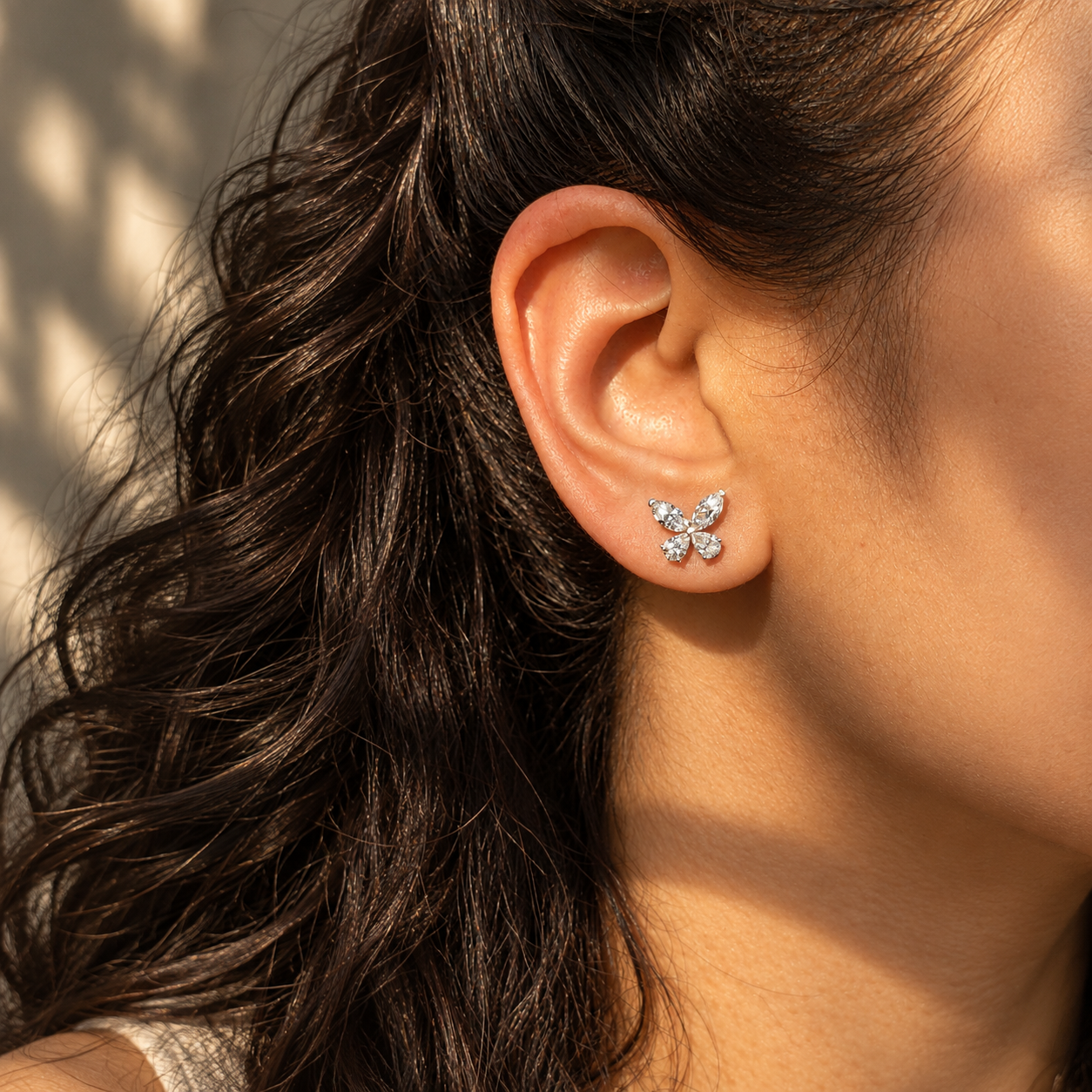 Classic Butterfly Diamond Studs