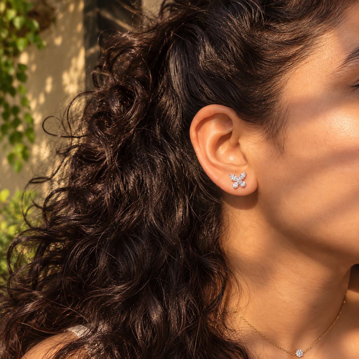 Classic Butterfly Diamond Studs