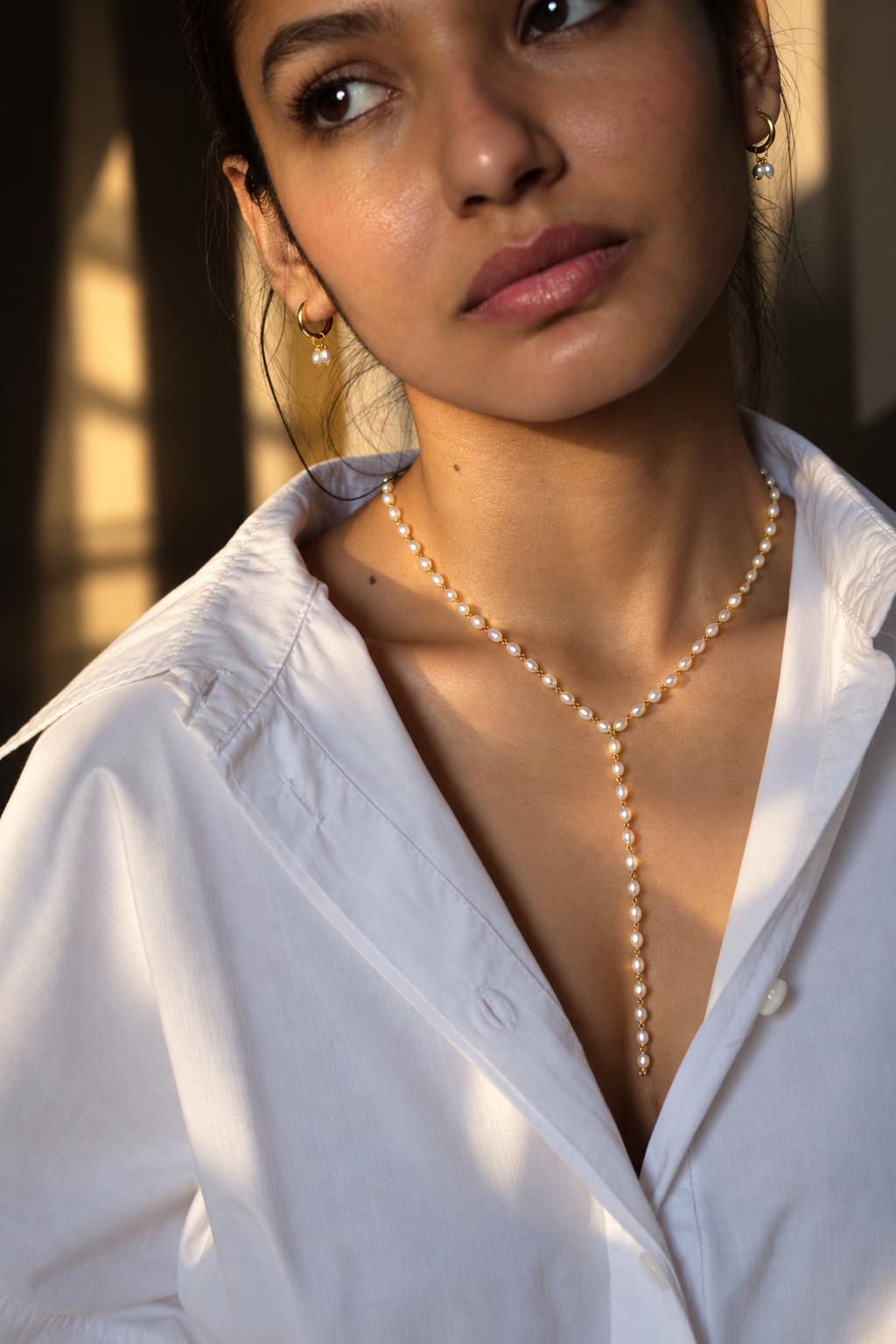 Pearlie Lariat Necklace
