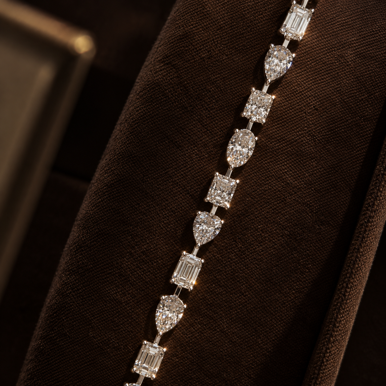 Multi-shape diamond tennis bracelet (10ct)