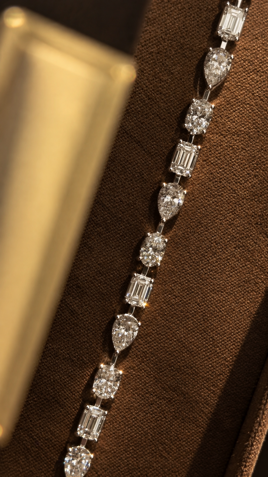 Multi-shape diamond tennis bracelet (10ct)