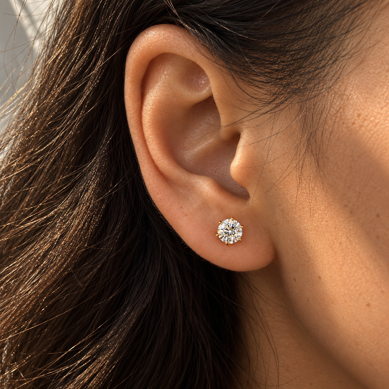 2ct Solitaire Studs (1ct each)