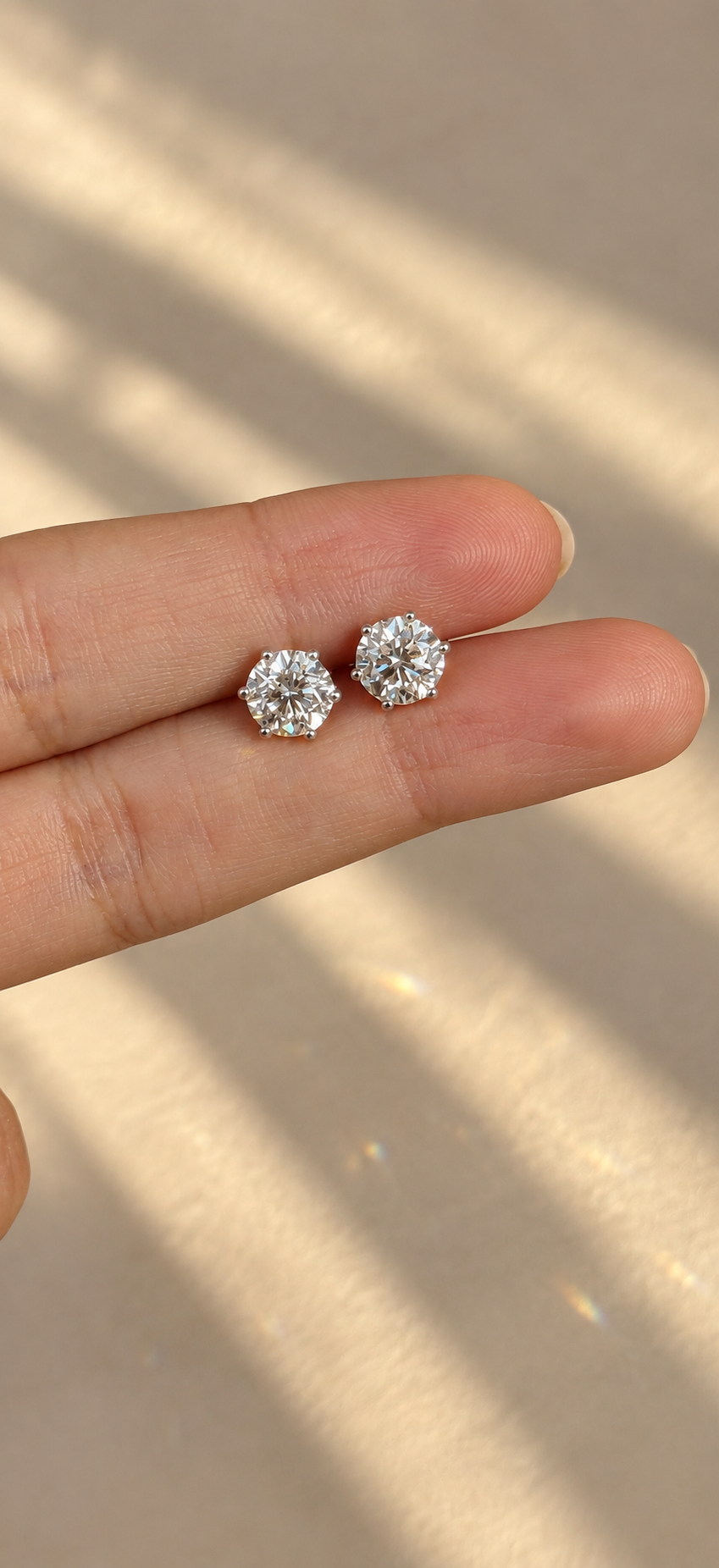 2ct Solitaire Studs (1ct each)