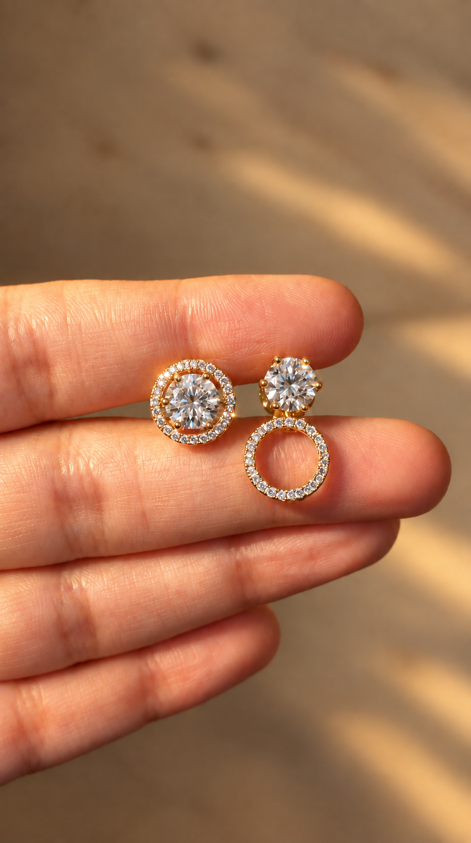 Signature 3-in-1  Solitaire Earrings