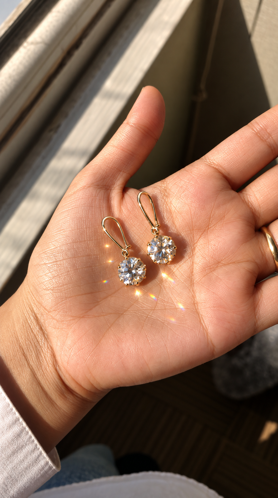 Old Mine-Cut Diamond Drop Earrings