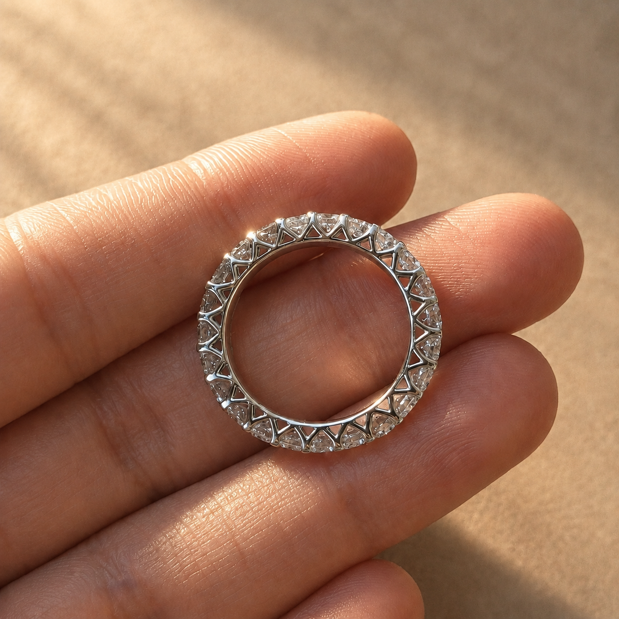 Round Diamond Eternity Band