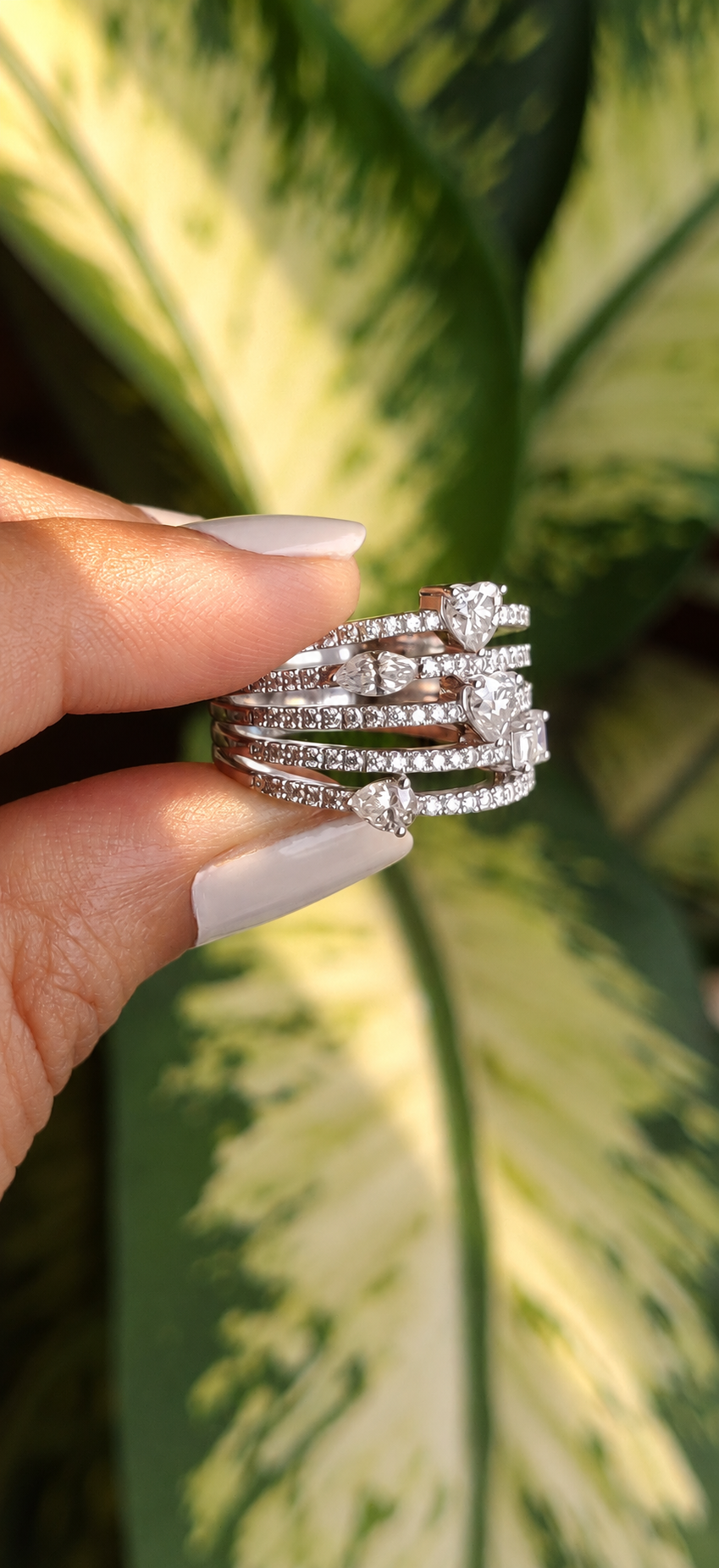 Multi-Shape Diamond Statement Ring