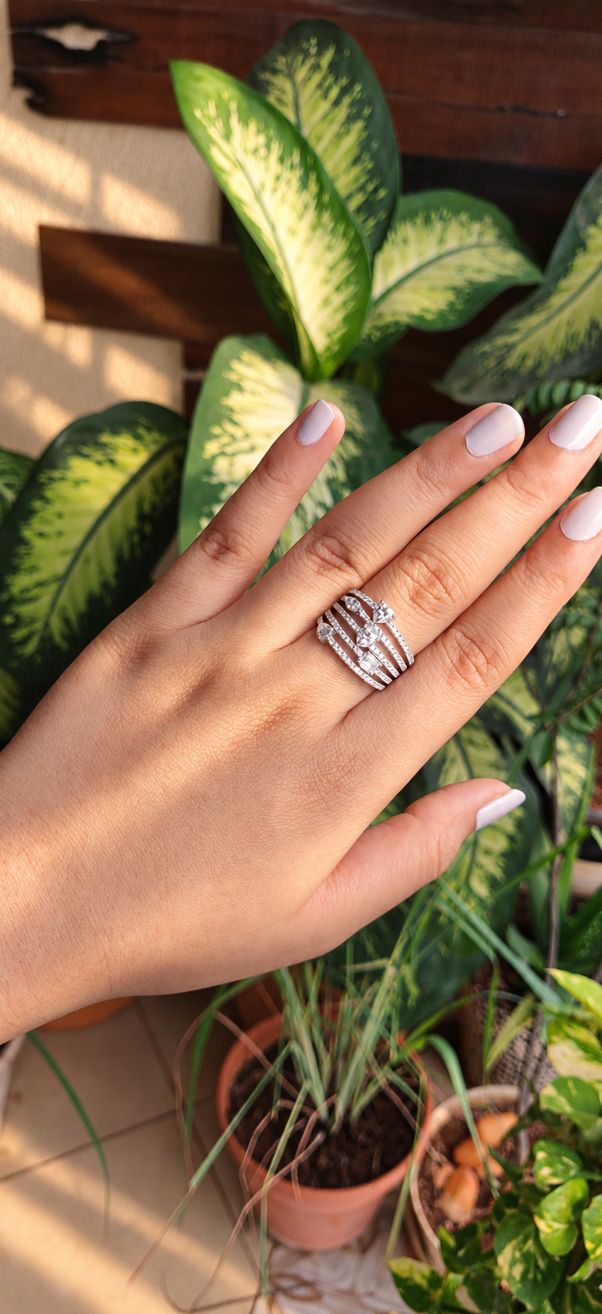 Multi-Shape Diamond Statement Ring