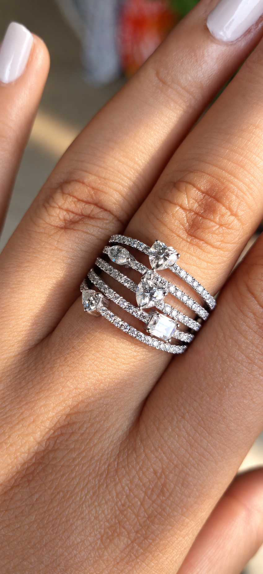 Multi-Shape Diamond Statement Ring
