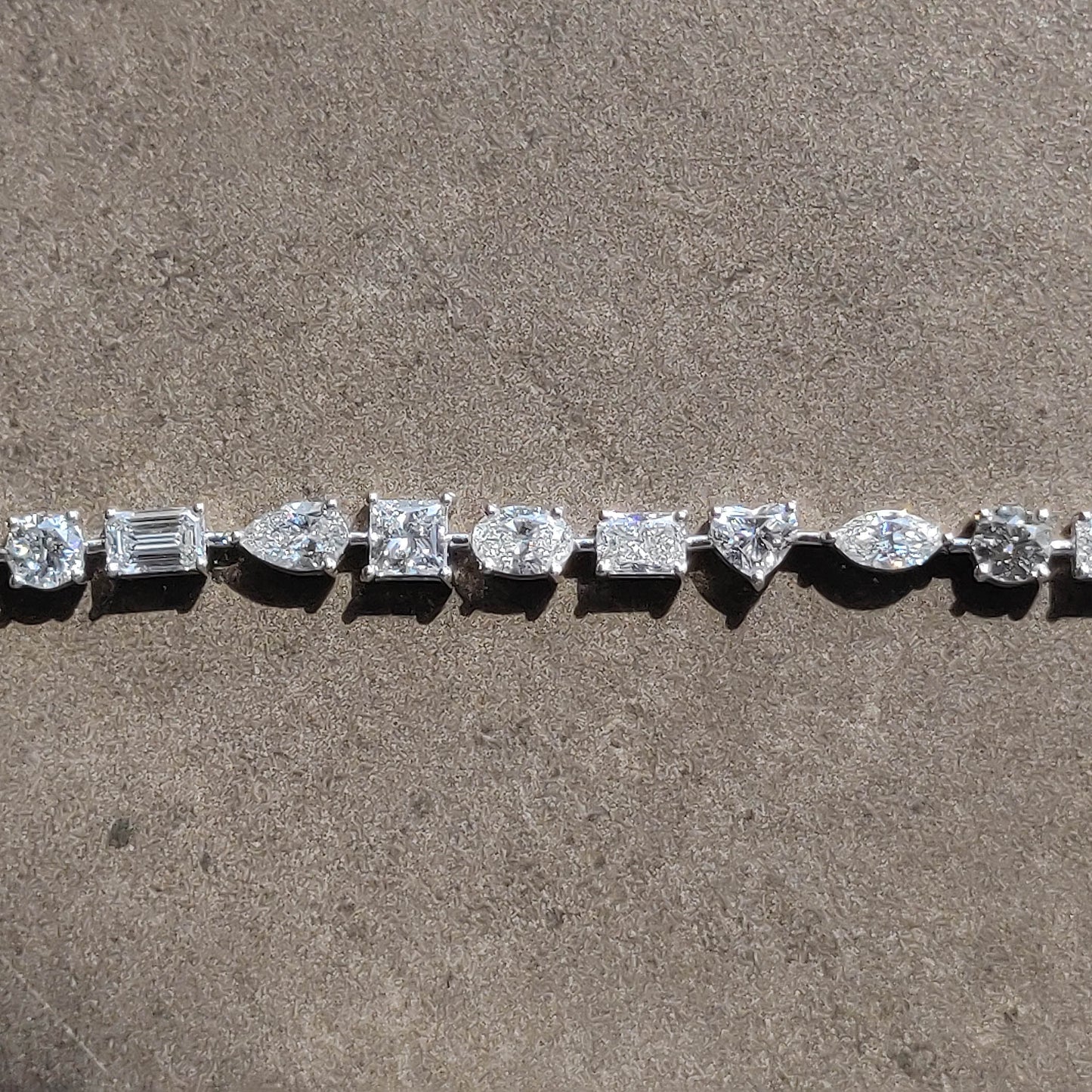 Multi-shape diamond tennis bracelet