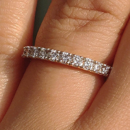 Pavé Diamond Half Eternity Band (0.45ct)